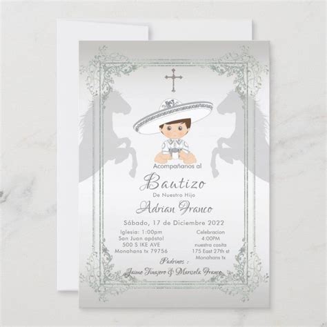 Brown Charro Mexican Tres Anos Boy Invitation Zazzle Artofit