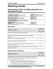 Assessment Task 3 Marking Guide 4 Docx Facilitator Guide Marking