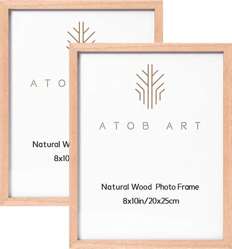 Amazon Atobart X Inch Picture Frames Oak Wood Photo Frame Set