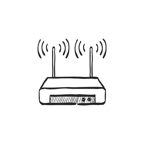 Premium Vector Hand Drawn Sketch Icon Router