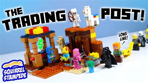 LEGO Minecraft The Trading Post Review Llamas YouTube