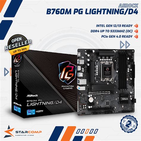 Jual Asrock B M Pg Lightning D Mobo Intel B Lga Ddr M Atx