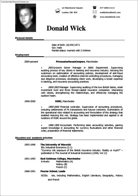 Uk Resume Template Free Samples Examples Format Resume