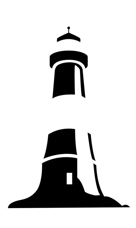 Black And White Lighthouse Clipart | Free download on ClipArtMag