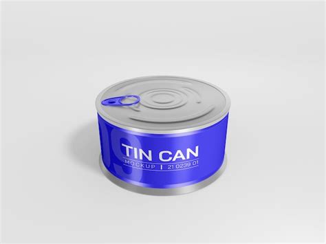 Premium Psd Metal Food Can Branding Mockup