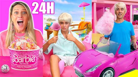 24H VIVIENDO Y COMIENDO COMO BARBIE YouTube