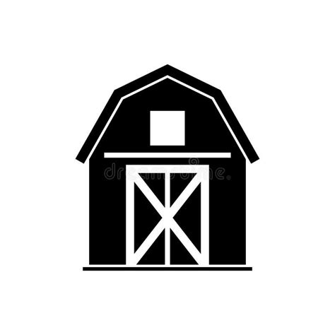 Barn Silhouette Icon Design Template Vector Isolated Stock Illustration