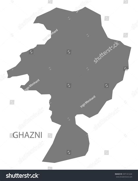 Ghazni Afghanistan map grey illustration - Royalty Free Stock Vector ...