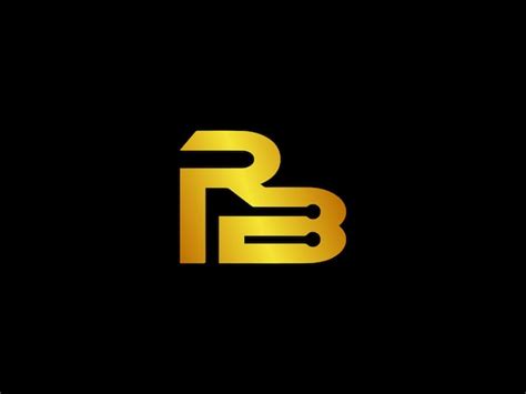 Un Logo Negro Y Dorado Para Una Empresa Llamada Rb Vector Premium