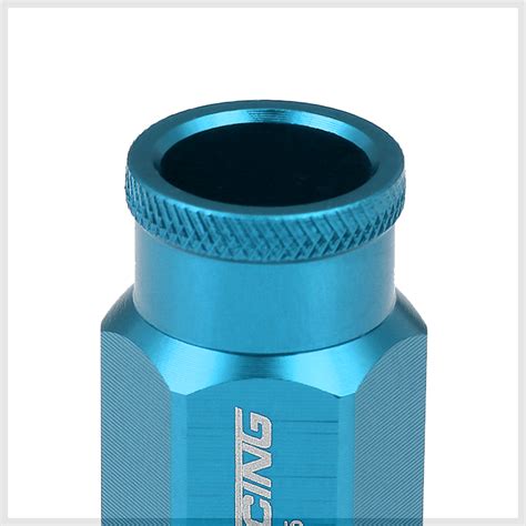 Baby Blue Aluminum M X Mm Open End Knurled Tip Extended