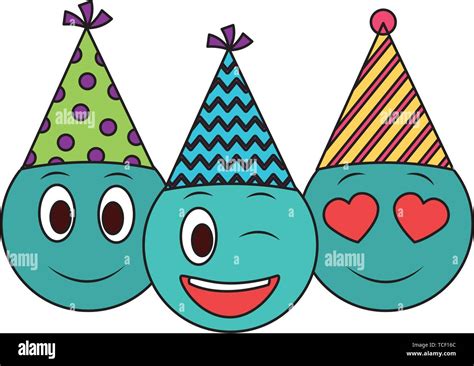 Emoticon Birthday Celebration Stock Vector Image And Art Alamy