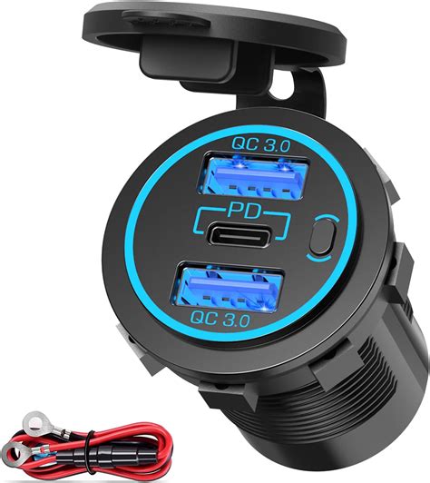 Amazon Newest V Usb Outlet Ouffun W V Usb C Car Charger