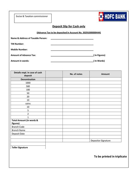 37 Bank Deposit Slip Templates And Examples Templatelab