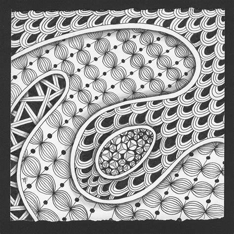 Tangle Art 5 X 5 Design Inspired By Perfectly4Med Flic Flickr