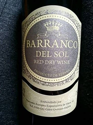 Compañía Europea Exportadora de Vinos Barranco del Sol Tinto Vivino US