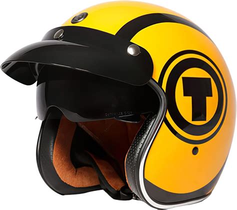 LIONCIANO Motorradhelm Mit Visier ECE Zertifiziert Jethelm Jet Helm