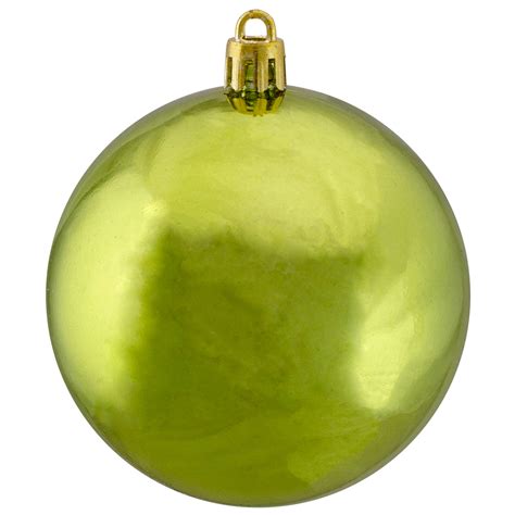 32ct Kiwi Green Shatterproof Shiny Christmas Ball Ornaments 325 80mm Christmas Central