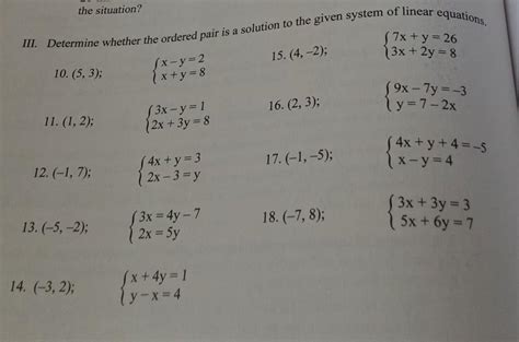 Determine Whether The Ordered Pair Is A Solution To The Given System Of