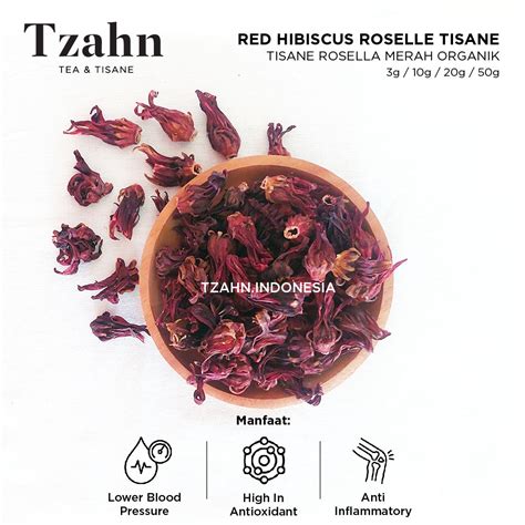 Jual Teh Rosela Merah Organik Organic Red Hibiscus Roselle Tisane