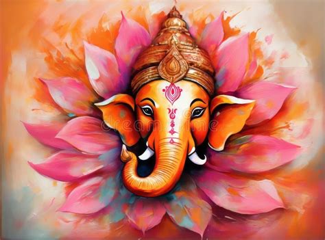 Ilustración De Lord Ganesha Hijo De Shiva Y Parvati Venerada Como La