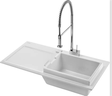 Duravit Starck K Ceramic Drop In Kitchen Sink Modern Kitchen Sinks