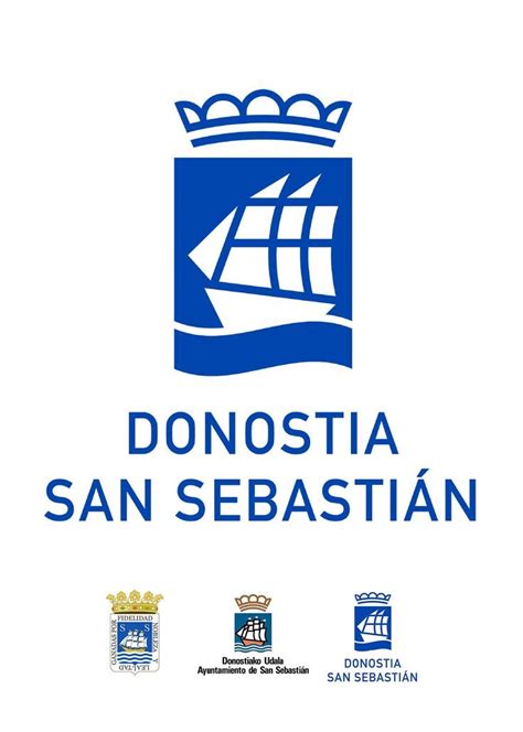 The Logo For Donostia San Sebastian Which Is Also In Blue And White