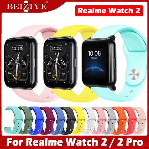 สายรัดข้อมือสำหรับ Realme Watch 2 Proสายนาฬิกาสมาร์ทวอทช์สายซิลิโคน