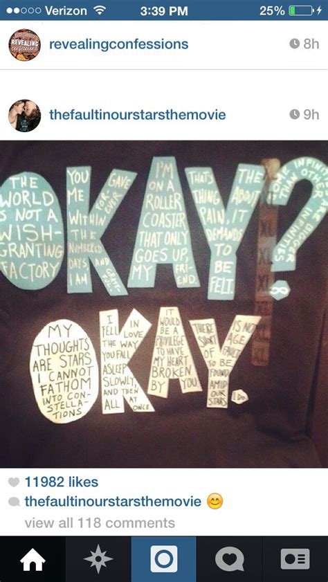 Okay Okay The Fault In Our Stars Picture Quotes World