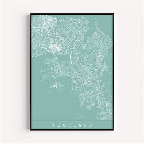 AUCKLAND NZ CITY Map Line Art City Map Road Map of Auckland - Etsy