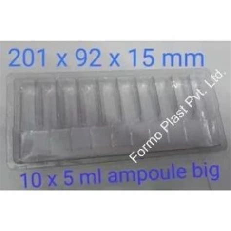 PVC Transparent Ampoule Packaging Tray Thickness 2mm At Rs 1 10 Piece