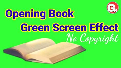 Book Opening Green Screen Effect Book Green Screen Video No