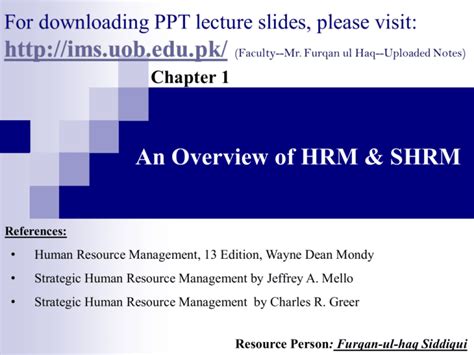 Introduction To Human Resource Management