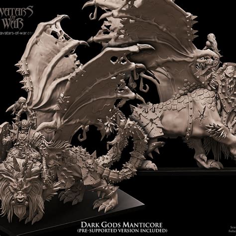 3d Printable Lord Of Wrath On Manticore By Avatars Of War