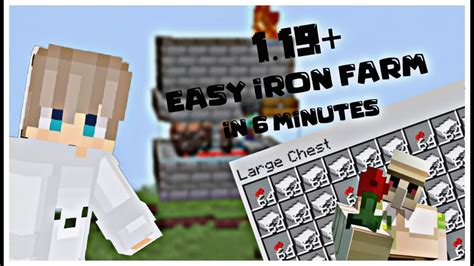 Minecraft Easy Iron Farm Tutorial Iron Per Hour Youtube