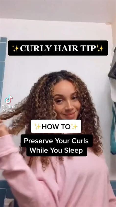 How To Preserve Your Curls While You Sleep 😴🌸 [video] Curly Hair