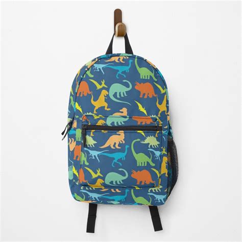 Colorful Dinosaur Pattern Backpack By Ironydesigns In 2020