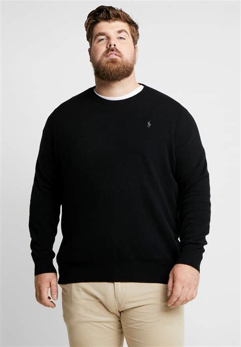 Polo Ralph Lauren Big And Tall Long Sleeve Pullover Black Noir