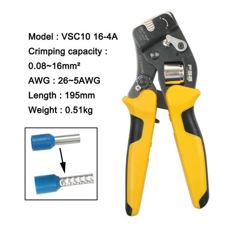 Hand Tools Mini Type Self Adjustable Crimping Plier VSC10 16 4A Special