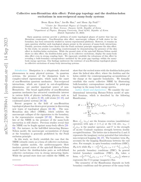 Pdf Collective Non Hermitian Skin Effect Point Gap Topology And The