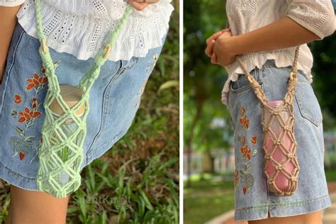 4x Easy DIY Macrame Water Bottle Holder Tutorials By SilentKnot