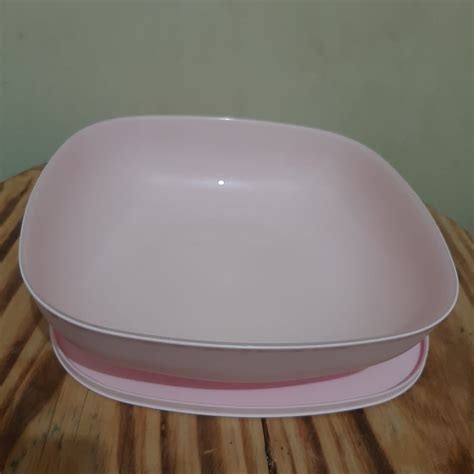 Tigela Allegra Quadrada 2 5 Litros Rosa Tupperware Shopee Brasil