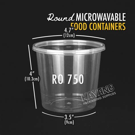 10pcs Ro750 Ro30 Round Microwavable Food Container Tub 750ml 30oz