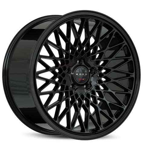 Staggered Koko Kuture Wheels Classica Gloss Black Flow Formed Rims