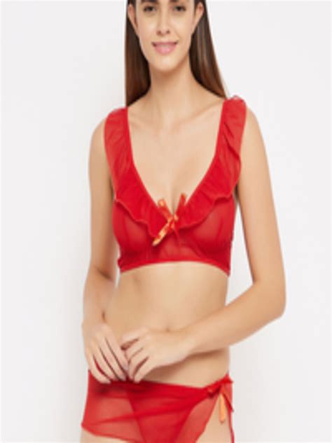Buy SECRETS BY ZEROKAATA Self Design Lingerie Set Lingerie Set For Women 21102368 Myntra
