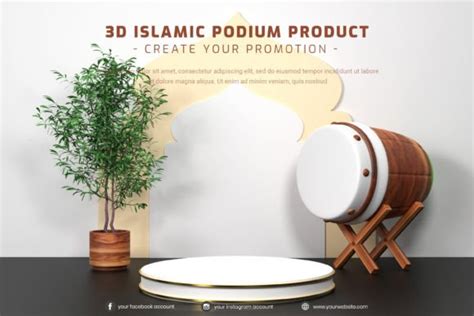 Islamic Podium Product Display Mockup Graphic By Hr Studio Creative