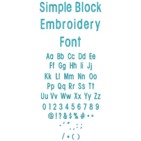 Simple Block Embroidery Font Machine Embroidery Designs By Juju