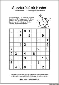 Kinder Sudoku Zum Ausdrucken Mit L Sung Matematik