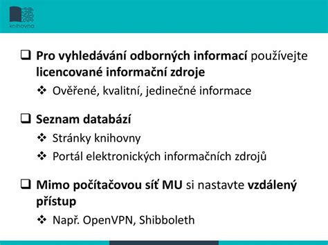 Základy práce s informačními zdroji pro bc studenty MVZ ppt stáhnout