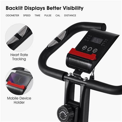 Folding Exercise Bike Magnetic Indoor Cycling Bike For Home Naipo