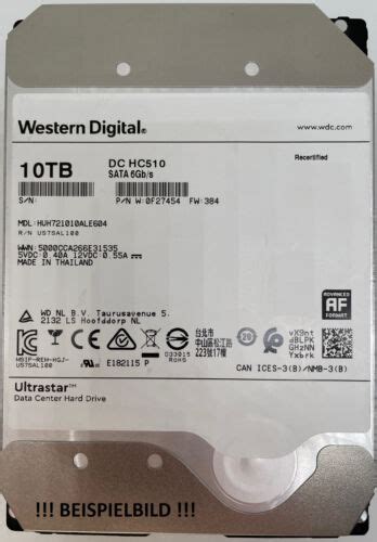 WD DC HC510 Festplatte 10TB HUH721010ALE604 3.5 Zoll SATA 7200upm ...